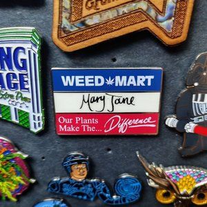 Mary Jane Pin. Limited Edition 100 (Heady Enamel Head Shop Festival Hat Pins)